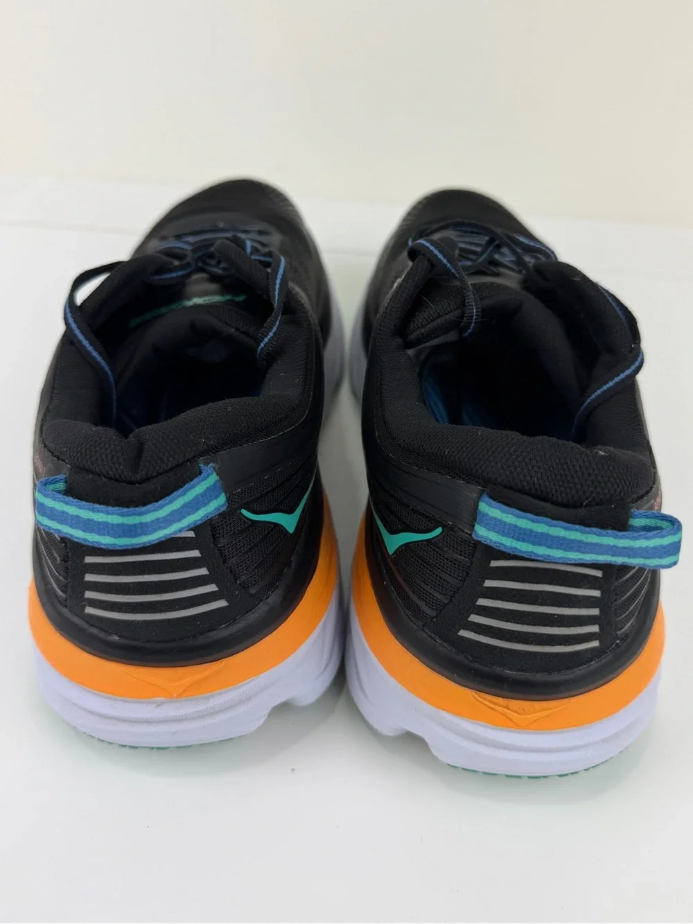 HOKA One One Bondi 7 Running Shoes Black Orange US Size 9.5